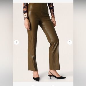 Soaked in Luxury - best vegan leather kickflare pants (feels like real leather)